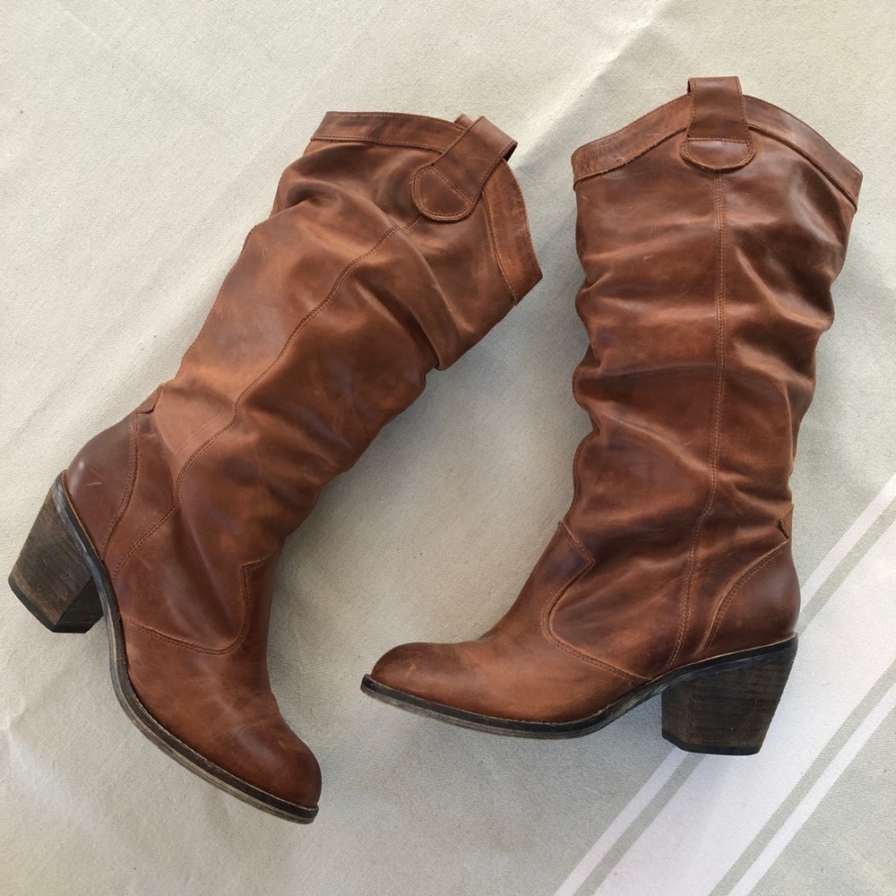 Aldo Cowboy Style Brown Leather Boot